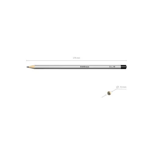 Graphite pencil ErichKrause Art hexagonal  5H 4H 3H 2H H HB  HB B 2B 3B 4B 5B 12/1 45391-4