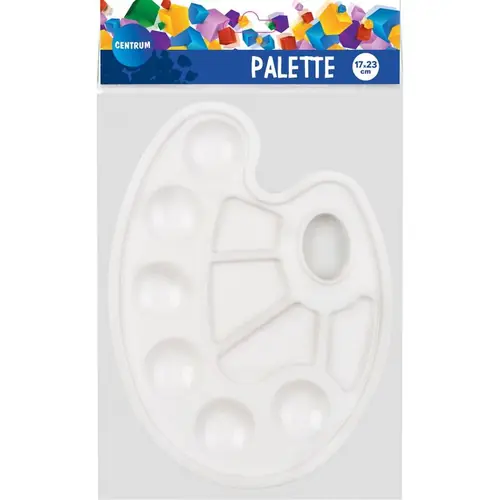 Paleta slikarska Centrum ovalna 10 rupa bijela blister 87502-0