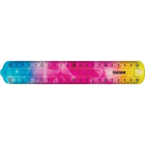 Ravnalo Centrum plastično fleksibilno šareno 20cm sortirano 81222-4