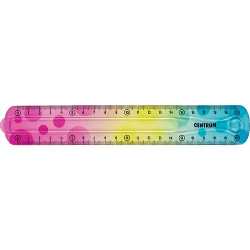 Ravnalo Centrum plastično fleksibilno šareno 20cm sortirano 81222-6