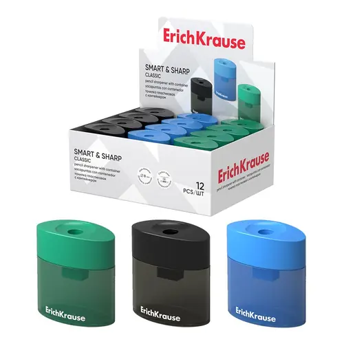 Šiljilo ErichKrause pvc s posudicom Smart&Sharp sortirano 12/1-0