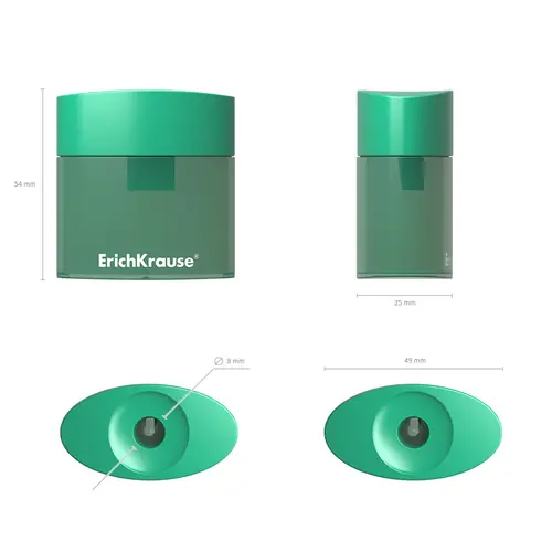 Šiljilo ErichKrause pvc s posudicom Smart&Sharp sortirano 12/1-4