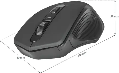 Wireless optical mouse Datum MB-345 Black,4D, 800-1600 dpi-2