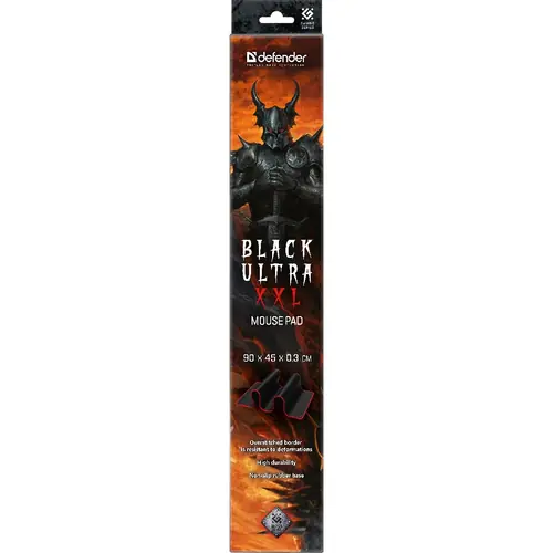 Podloga za miš Defender, Black Ultra XXL, 900×450×3mm, crna-3