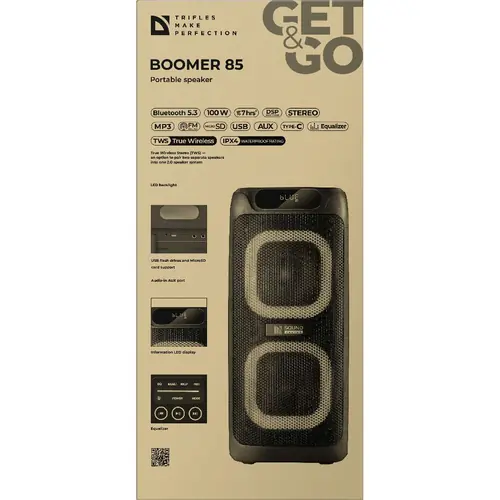 Prijenosni zvučnik Defender Boomer 85 RGB, BT/FM/USB/microSD/mikrofon, RMS 100W-4