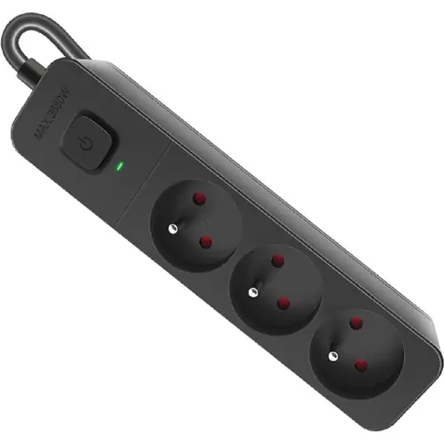 Produžni kabel Defender SFS 131, zaštita od prenapona, 1.5m, 3 utičnice, crni-0