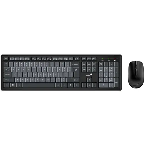 Set Genius tipkovnica smart KM-8200  + Miš bežični, crno siva (US)-0