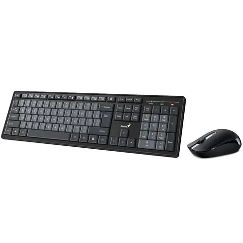 Set Genius tipkovnica smart KM-8200  + Miš bežični, crno siva (US)-1