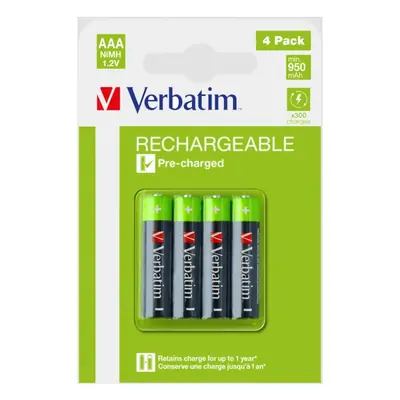Baterije Verbatim #49514-V AAA Rchg  4PK/HR03