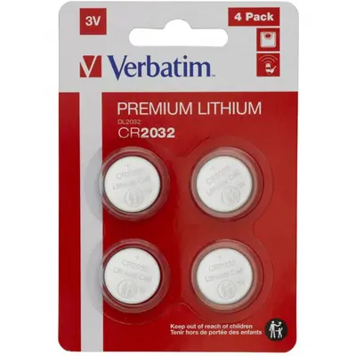 Baterije Verbatim  #49533, litijske, CR2032 3V, 4pack