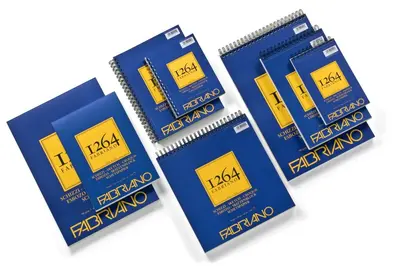 Blok Fabriano 1264 sketch 14,8x21 (A5) 90g 60L pale ivory spiralni long side 19100634