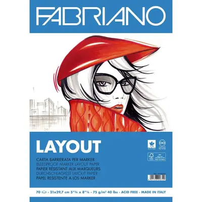 Blok Fabriano layout za marker A4 70L 75g 19100505