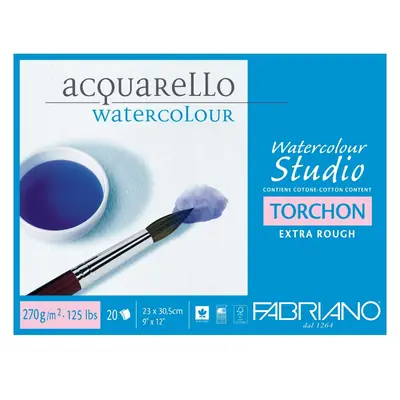 Blok Fabriano watercolor 23x30,5 300g 20L 19100276