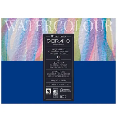 Blok Fabriano watercolor gf 24x32 300g 12L 17312432