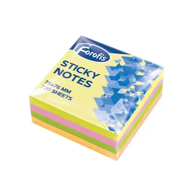 Blok samoljepljivi Forofis 76x76mm 320L 4 neon mix boje 91028