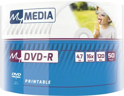 DVD-R Mymedia #69202 16x 4.7GB 50PK Wrap printable