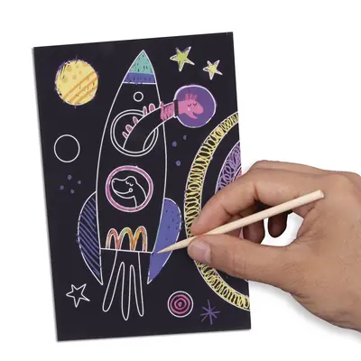 Mini scratch & draw Apli Dinosaurs-space 19260-2