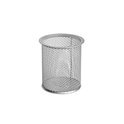 Cup for pen Forofis metal wire round 10x9cm silver 91301