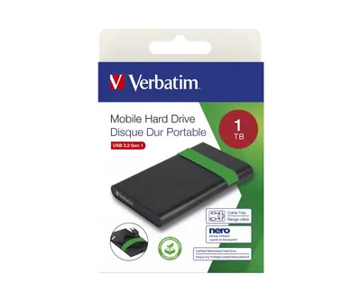 Externi hard disk Verbatim #53112 obnovljeni (refurbished) 1TB USB 3.2 Gen1, crni-3
