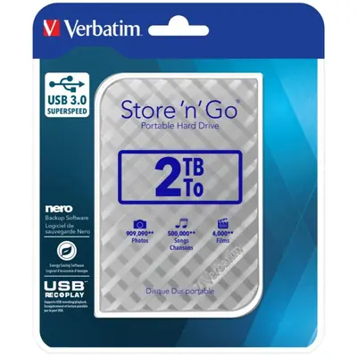 Externi hard disk Verbatim USB 3.0 2,5" gen2 2Tb srebrni #53198