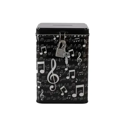 Money bank metal iTotal with key Music XL2011A