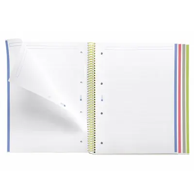 Kolegij blok Miquelrius A4 70g 140L spiralni crte Extra rigid cardboard lifestyle rider green MR4248-2