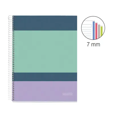 Notebook Miquelrius A4 70g 140sh spiral line Extra rigid cardboard lifestyle rider purple MR4256-1