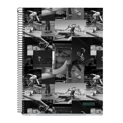 Notebook Miquelrius A4 70g 140sh spiral cube Extra rigid cardboard lifestyle skate park MR4195
