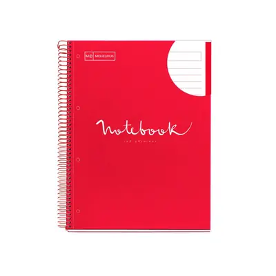 Notebook Miquelrius A4 90g 80sh spiral line Extra rigid cardboard emotions red MR48822-1