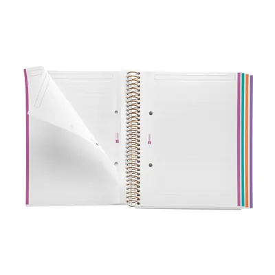 Notebook Miquelrius A5 70g 120sh spiral line Extra rigid cardboard zig zag mallorca MR4186-2