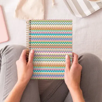 Notebook Miquelrius A5 70g 120sh spiral line Extra rigid cardboard zig zag mallorca MR4186-4
