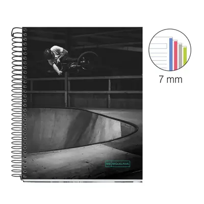 Notebook Miquelrius A5 70g 140sh spiral line Extra rigid cardboard lifestyle skate park MR4198