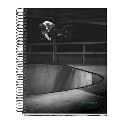 Notebook Miquelrius A5 70g 140sh spiral line Extra rigid cardboard lifestyle skate park MR4198-1