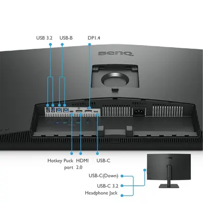 , 4ms, 100% sRGB, HDR10, HDMI, DP, USB C, USB 3.1x4, Pivot, HAS, Swivel-3