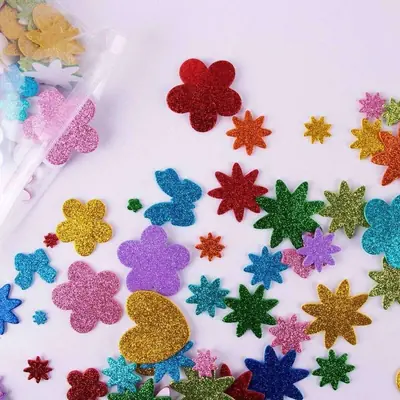 Naljepnice Apli pjena glitter razni oblici 450/1 18751-2