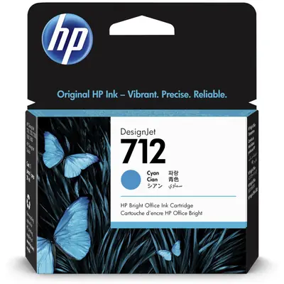 Tinta HP 3ED67A 712 cyan Design jet T630/T650/T230/T250/T650 29ml
