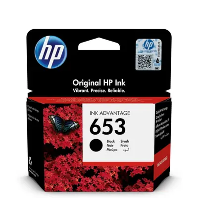 Tinta HP 3YM75AE 653 Ink advantage AIO 6000/6400 black