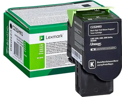 Toner Lexmark C232HK0 black 3k