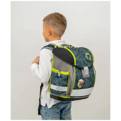 Torba školska Belmil classy with patches green splash 403-13/AG/PC-4 AK_BEL-6