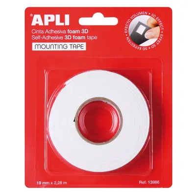 Tape Apli self adhesive 3D foam 19mmx2,28m 13986