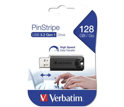 USB stick Verbatim 3.2 #49319 128Gb pinstripe black