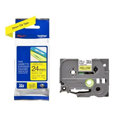 Vrpca Brother p-touch TZE651 24mm yellow/black