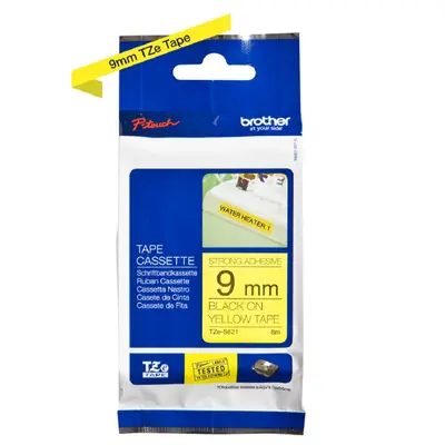 Vrpca Brother P-touch TZES621 9mm black/yellow