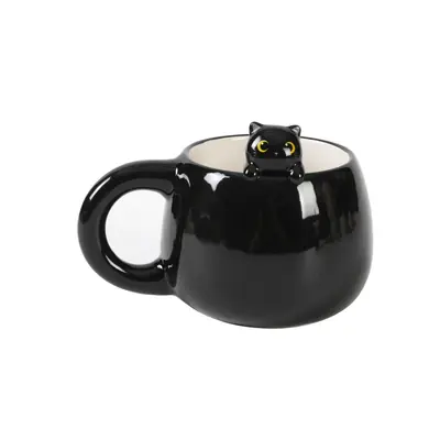 Šalica iTotal Charm Cat crna XL2525