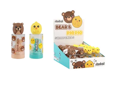 Šiljilo iTotal Cute animals medo+pilić sortirano 24/1 XL2692