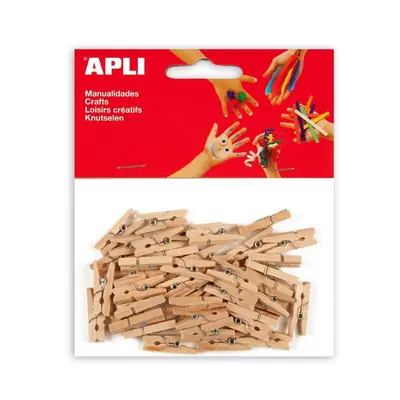 Štipaljke Apli 25x3mm mini drvene  45/1 13478