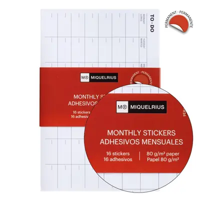 Planer mjesečni naljepnice Miquelrius 80g 16L ToDo kolekcija MR28163-1