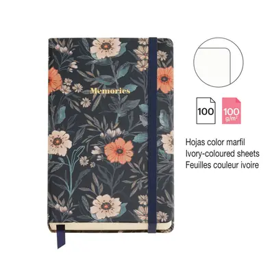 Dnevnik Miquelrius British Bloom 90x140mm 100g čist cvjetni MR8239-2