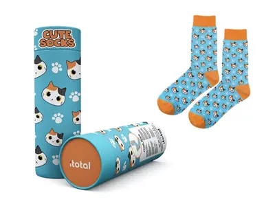 Čarape iTotal Cats narančasta XL2823
