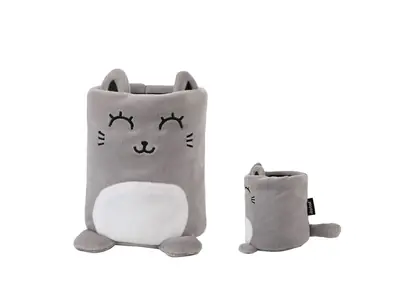 Čaša za olovke iTotal Cat siva XL2853